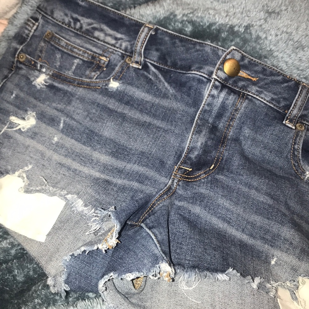 AE denim shorts